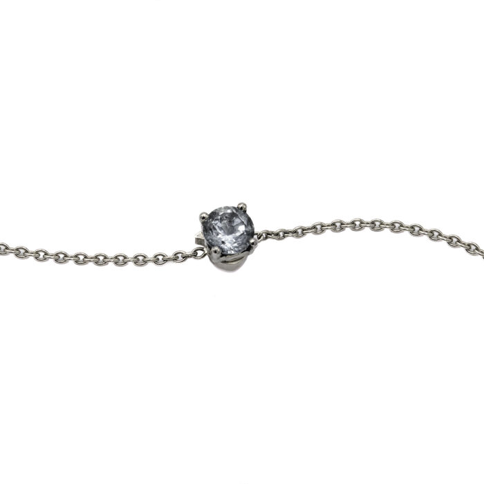Bracelet en acier & aigue marine